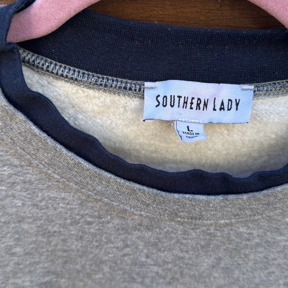 Southern Lady Snowy Christmas Embroidered Sweatshirtrt - Picture 3 of 4